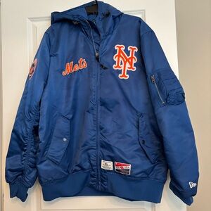 Blue New York Mets Bomber Jacket